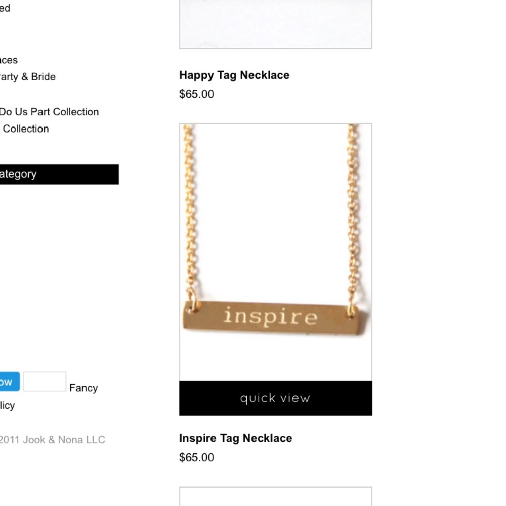 Jook & Nona “inspire” necklace NEW